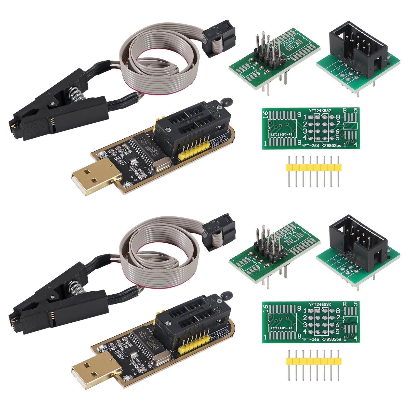 XIITIA 2Sets SOP8/SOIC8 Test Clip for EEPROM 93CXX/25CXX/24CXX and